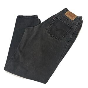 Vintage Levi’s 550 Relaxed Fit Black Denim Jeans Size 30/29 Tapered Leg